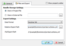Configure Doctrine export settings for the bundle