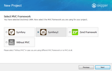Select Symfony framework Select Symfony framework in Skipper New Project wizard