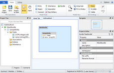 New project with default model New Doctrine project with default visual model