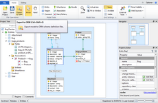 Click Export to ORM icon to generate Doctrine2 schema definition files