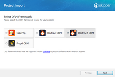 Select Doctrine2 ORM in Skipper schema definition import wizard