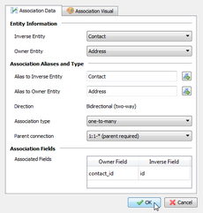 Configure new Doctrine2 association in Skipper visual model