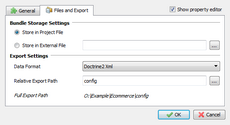 Configure Doctrine2 shema definitions export settings