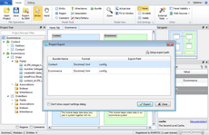 Pre-export settings window Doctrine2 schema definitions export settings window