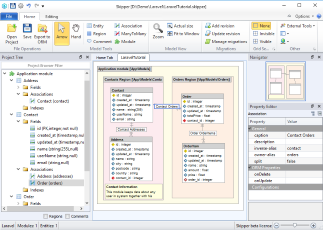 Contact to order association in Skipper visual model