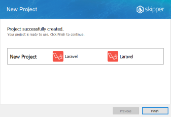 New project summary screen in Skipper schema definition files export wizard