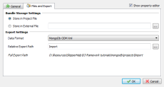 Configure MongoDB ODM schema definition files export settings