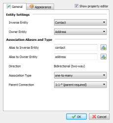 Configure new MongoDB ODM association in Skipper visual model