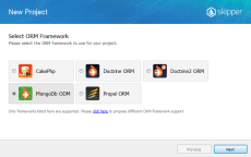 Select MongoDB ODM in Skipper schema import wizard