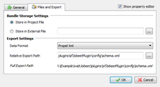 Configure Propel schema defintion files export settings in Skipper