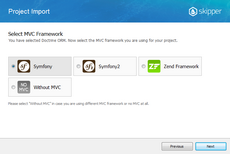 Select Symfony framework Select Symfony framework in Skipper Import schema defintions wizard