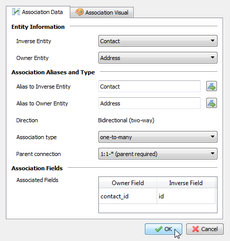 Configure new association Configure new Propel association in Skipper visual model