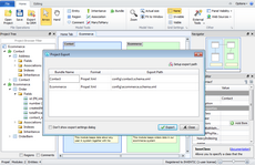 Propel schema definition files export settings window