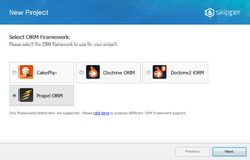 Select Propel ORM in Skipper new project wizard