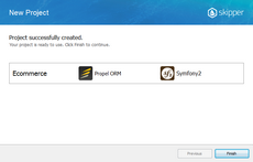 New project summary screen New Propel ORM project summary screen