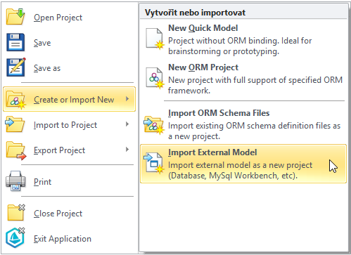 Skipper import new project function