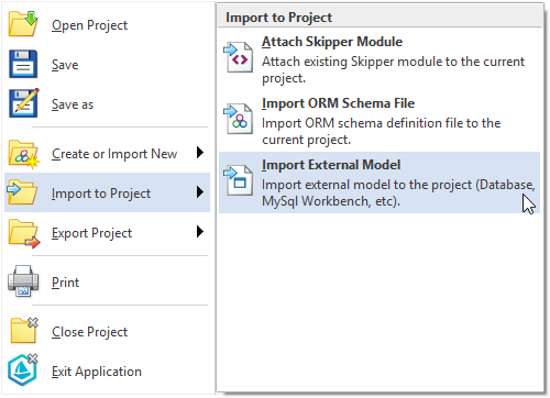 Skipper Import to existing project function