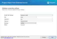 Configure database connection