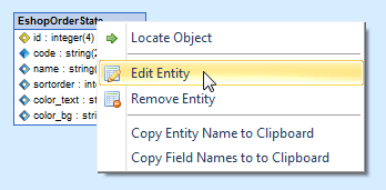 You can use context menu to modify Skipper model elements