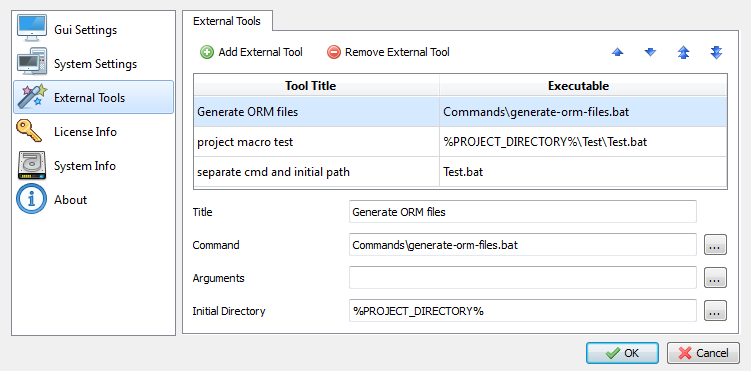 Skipper External tools configuration