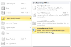 In Skipper menu open Create or import new, then select Import External Model