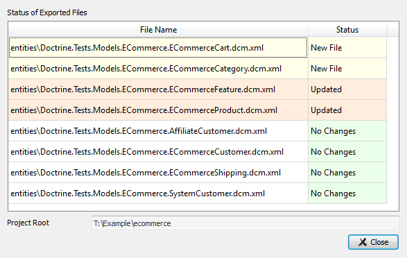 Skipper Doctrine schema definitions export results