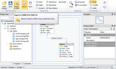 Use Export to ORM button to generate Doctrine2 schema definition files from Skipper