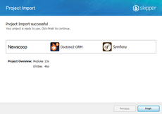 Import is complete Skipper completed the schema files import