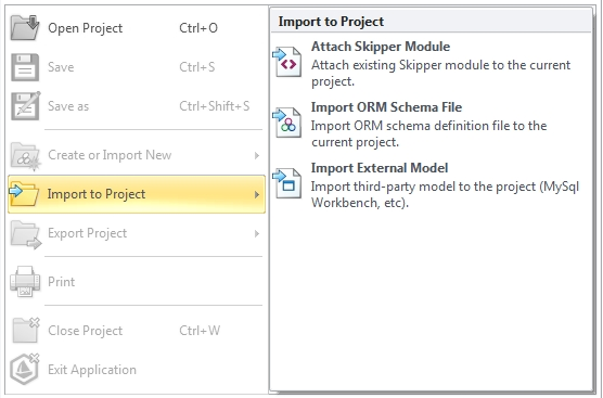 Skipper Import to existing project function