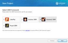 Now select ORM framework you're using for your Skipper project