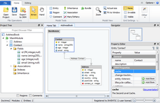 Two Doctrine2 entities with association in Skipper visual model