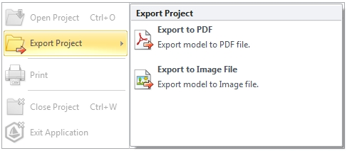 Skipper export of a viewed project to .pdf file